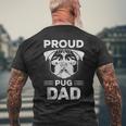 Best Pug Dad Ever Dog LoverMen's Back Print T-shirt Gifts for Old Men