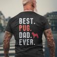 Best Pug Dad Ever Fathers Day Dog Daddy Men's Back Print T-shirt Gifts for Old Men