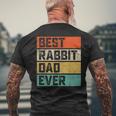 Best Rabbit Dad Ever Rabbits Men Father Vintage Men's T-shirt Back Print Gifts for Old Men