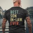 Best Soninlaw Ever Cool Funny Vintage Gift Christmas Mens Back Print T-shirt Gifts for Old Men