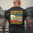 Best Sphynx Cat Dad Ever Retro Vintage Sunset Mens Back Print T-shirt Gifts for Old Men