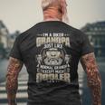 Im A Biker Grandpa Much Cooler Grandad Fathers Day Men's Back Print T-shirt Gifts for Old Men