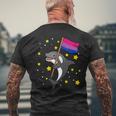 Bisexual Pride Orca Bisexual Men's Back Print T-shirt Gifts for Old Men