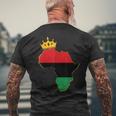 Black King Queen Couple Matching African American Valentine Men's T-shirt Back Print Gifts for Old Men