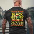 Black History Month 2023 Black History 247365 Melanin Men's T-shirt Back Print Gifts for Old Men