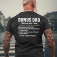 Bonus Dad Noun Connected By Love Not Dna Role Model Provider Men's Back Print T-shirt Gifts for Old Men