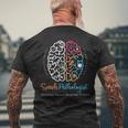 Brain Of A Speech Pathologist Speech Language Therapy Men's Back Print T-shirt Gifts for Old Men