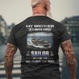 My Brother Is A Sailor Aboard The Uss George HW Bush Men's T-shirt Back Print Gifts for Old Men