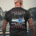 Byebuddyhopeyou Find Your Dad Whale Ugly Xmas Sweater Mens Back Print T-shirt Gifts for Old Men