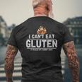 I Cant Eat Gluten It Makes My Tummy Hurt Gluten Intolerance Men's Back Print T-shirt Gifts for Old Men
