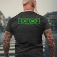 Cat Dad Since 2023 Promoted To Cat Dad V4 Men's Back Print T-shirt Gifts for Old Men