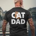 Cat Dad V3 Men's Back Print T-shirt Gifts for Old Men