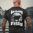 Cat Daddy To A Fatty Vintage Full Moon & Chonk Dad Men's T-shirt Back Print Gifts for Old Men