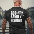 Christian Fisherman God Family Fishing Men Dad Vintage Men's T-shirt Back Print Gifts for Old Men