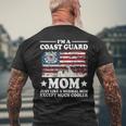 Coast Guard Mom American Flag Military Family Gift Gift For Womens Mens Back Print T-shirt Gifts for Old Men