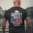 Country Music And Beer Thats Why Im Here Men's Back Print T-shirt Gifts for Old Men