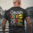 Cousin Crew 2023 Summer Vacation Beach Family Trip Matching Men's Back Print T-shirt Gifts for Old Men