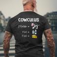 Cowculus Cow Math Nerdy Student Teacher Mathematician Mens Back Print T-shirt Gifts for Old Men