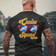 Cruise Squad Family Vacation Ocean Travel Men's Back Print T-shirt Gifts for Old Men