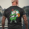 Dabbing Shamrock Basketball St Patricks Day Boston-Celtic Men's Back Print T-shirt Gifts for Old Men