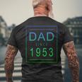 Dad Since 1953 53 Aesthetic Promoted To Daddy Father Bbjzds Men's Back Print T-shirt Gifts for Old Men
