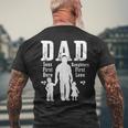 Dad A Sons First Hero A Daughters First Love Daddy Papa Pops Mens Back Print T-shirt Gifts for Old Men