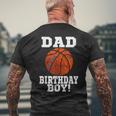 Dad Of The Birthday Boy Basketball Lover Vintage Retro Men's T-shirt Back Print Gifts for Old Men