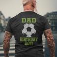 Dad Of The Birthday Boy Soccer Lover Vintage Retro Men's T-shirt Back Print Gifts for Old Men