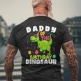 Dad Daddy Of The Birthday Dinosaur Trex Boy Matching Family Mens Back Print T-shirt Gifts for Old Men