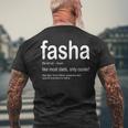 Dad Fasha Fathers Day Gift For Dads From Kids Men's Crewneck Short Sleeve Back Print T-shirt Gifts for Old Men