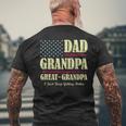 Mens Dad Grandpa Great Grandpa I Just Keep Getting Better Vintage Men's T-shirt Back Print Gifts for Old Men