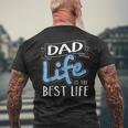 Dad Life Is The Best Life Matching Family Men's Back Print T-shirt Gifts for Old Men