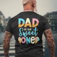 Dad Of The Sweet One Happy 1St Birthday Papa Ice Cream Gift For Mens Mens Back Print T-shirt Gifts for Old Men