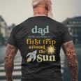 Mens Dad Outer Space 1St Birthday First Trip Around The Sun Baby Men's T-shirt Back Print Gifts for Old Men