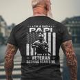 Im A Dad Papi Veteran Nothing Scares Me Fathers Day Men's T-shirt Back Print Gifts for Old Men