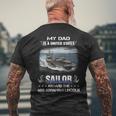My Dad Is A Sailor Aboard The Uss Abraham Lincoln Cvn 72 Men's T-shirt Back Print Gifts for Old Men