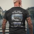 My Dad Is A Sailor Aboard The Uss George HW Bush Cvn 77 Men's T-shirt Back Print Gifts for Old Men