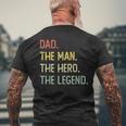 Dad The Man The Hero The Legend Mens Back Print T-shirt Gifts for Old Men