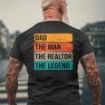Dad The Man The Realtor The Legend Mens Back Print T-shirt Gifts for Old Men