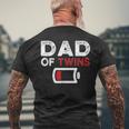 Dad Of Twins Fathers Day Men's T-shirt Back Print Gifts for Old Men