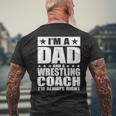 Dad Wrestling Coach Coaches Fathers Day S Men's T-shirt Back Print Gifts for Old Men