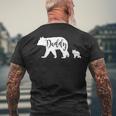 Daddy Bear With 1 One Cub Dad Father Papa Gift Mens Back Print T-shirt Gifts for Old Men