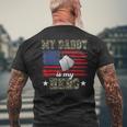 My Daddy Is My Hero Military Dad American Flag Army Proud Ar Men's T-shirt Back Print Gifts for Old Men