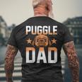 Mens Daddy Puggle Dad Dog Owner Dog Lover Pet Animal Puggle Men's Back Print T-shirt Gifts for Old Men