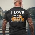 Dads Who Ride Motorcycles Biker Dad Men's Back Print T-shirt Gifts for Old Men