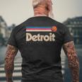 Detroit Basketball B-Ball City Michigan Retro Detroit Men's T-shirt Back Print Gifts for Old Men