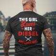 Diesel Mechanic Gifts Wife Girlfriend Design On Back Mens Back Print T-shirt Gifts for Old Men