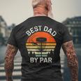 Mens Disc Golf Dad Best Dad By Par Fathers Day Disk Frisbee Men's T-shirt Back Print Gifts for Old Men