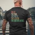 Distressed Caleb The Man Myth Legend And Bad Influence Mens Back Print T-shirt Gifts for Old Men