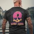 Donut Squad Skull Drawing Baker Men's Back Print T-shirt Gifts for Old Men
